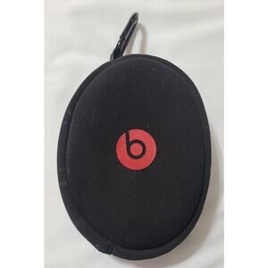 Beats By Dr Dre  Headphones Black Carrying Case Pouch Zipper 6.5x5 CASE ONLY EUC